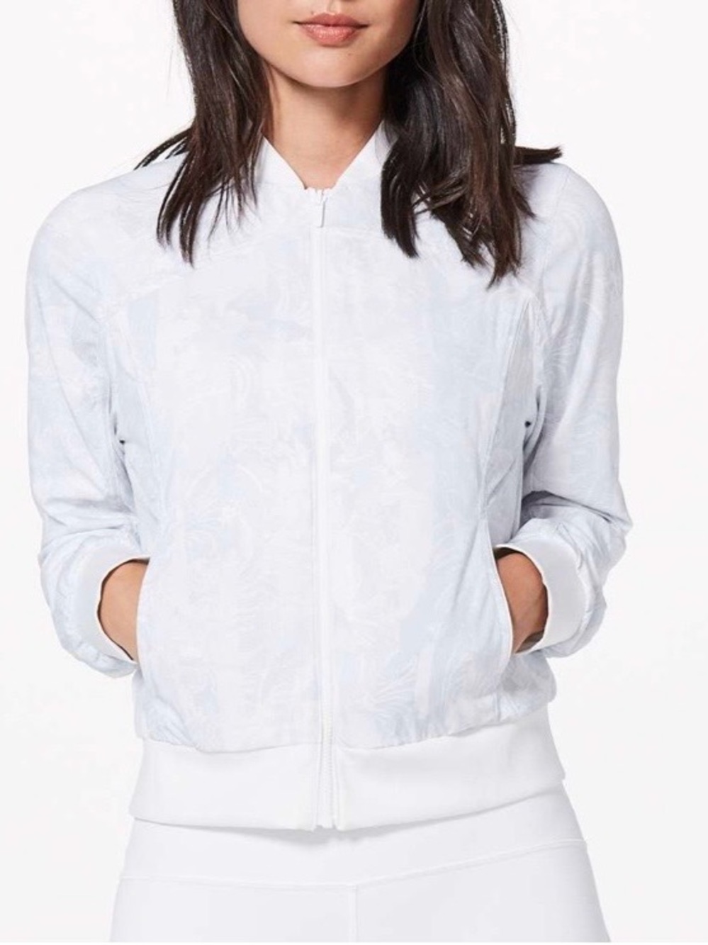 Lululemon Bomb Around Jacket *Reversible White / Eternal 
Wave White Size 6